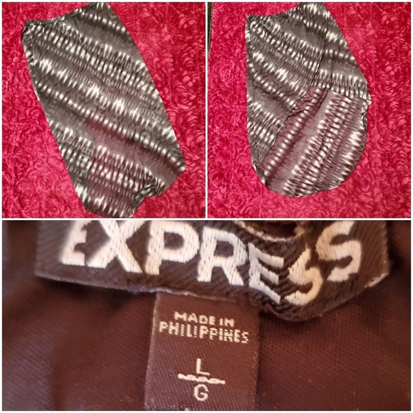 EXPRESS BLACK & WHITE HIGH LOW WRAP SKIRT! - Picture 8 of 8